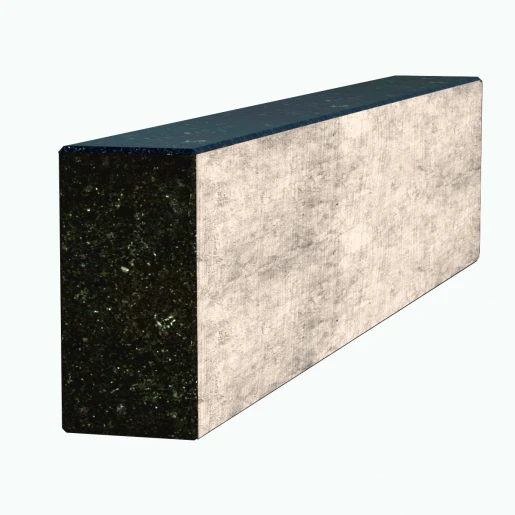 С других сторон Брус для цветника на могилу габбро  из гранита лицевой с полированными фасками Коростышевского карьера br-kor-pf-40-10-05