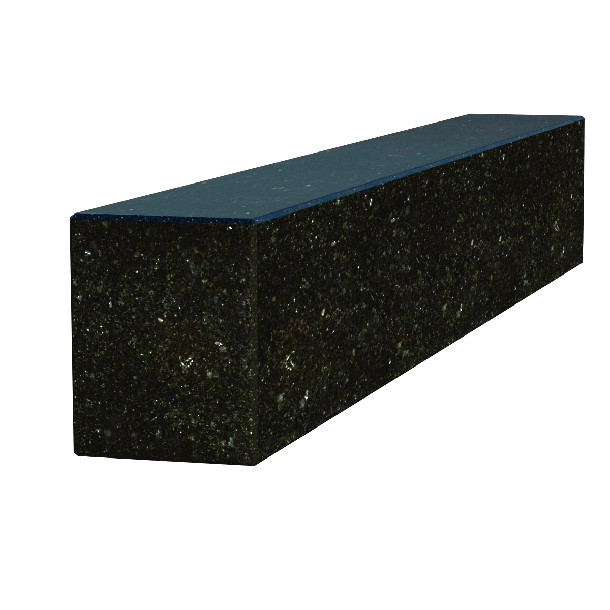 Основное Брус для цветника на могилу с лицевой (тыльной) стороны 700x100x80 из гранита с полированными фасками Коростышевского карьера br-kor-pf-70-10-08