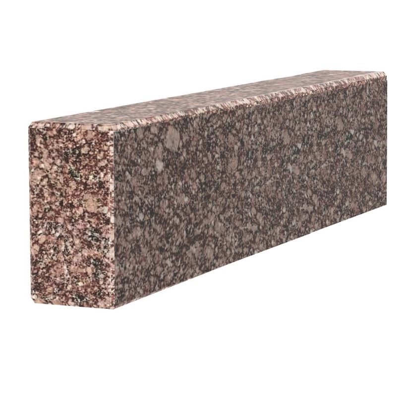 Основное Брус для цветника и гробницы 450x100x50 из гранита лицевой (тыльный) с полированными фасками из Токовского гранита br-tok-pf-45-10-05