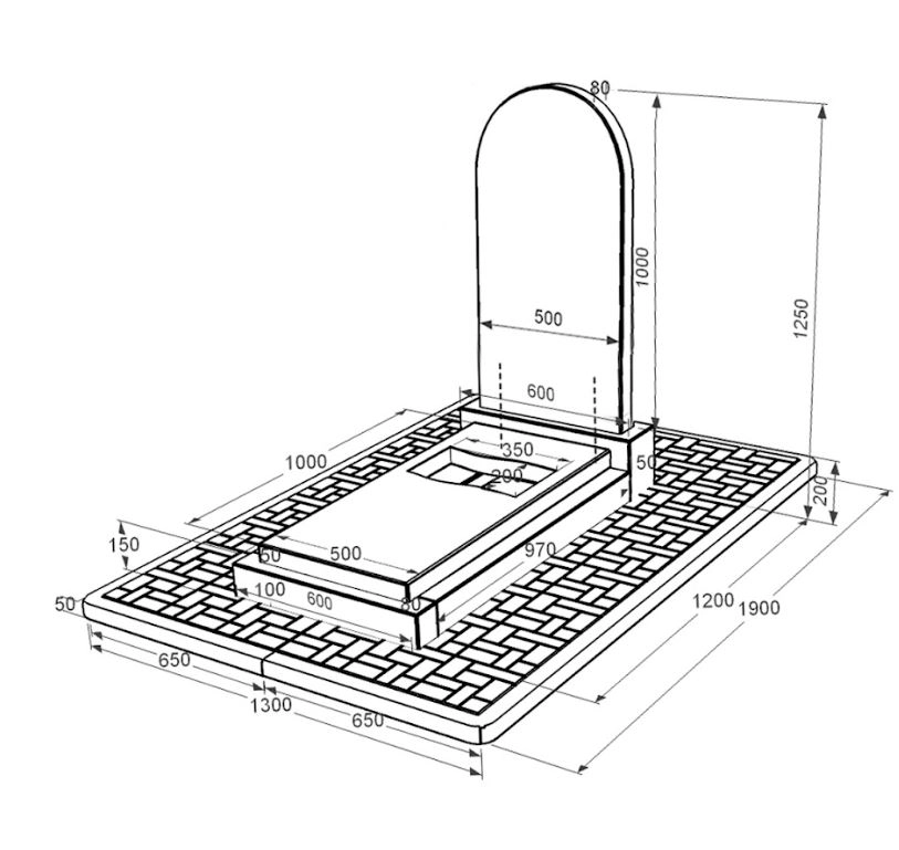 Размеры Гранитный памятник из черного гранита Коростышев одинарный с вырезанным флагом к6-kor-npf-100-50-08-006-pbd2
