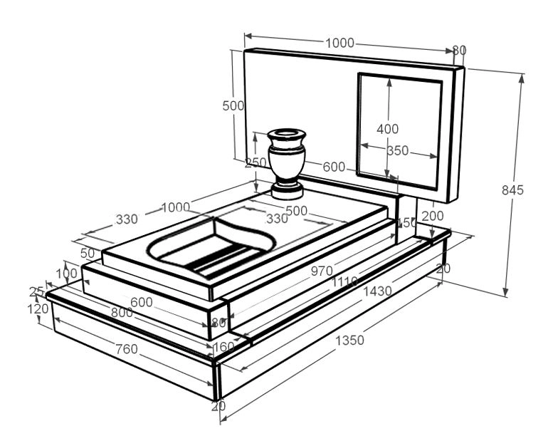 Розміри Мармуровий пам'ятник з листом різьблена робота одинарний з білого мармуру Волокас к13-vol-pf-50-100-08-001-ck