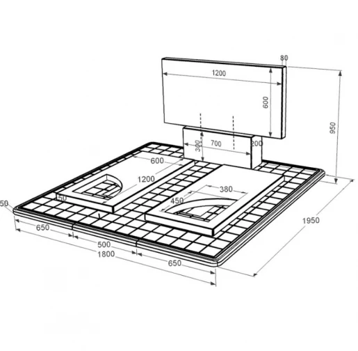 Размеры Гранитный памятник стела 60х120 см двойной из черного гранита Коростышев с вырезанным уголком к18-kor-npf-60-120-08-001-pbd3