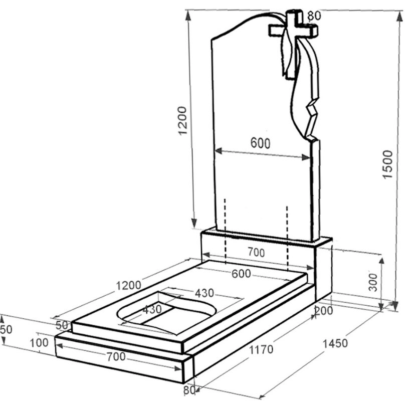 Размеры Памятник из гранита высокий одинарный из черного гранита Коростышев с листом резная работа к13-kor-npf-120-60-08-142-r