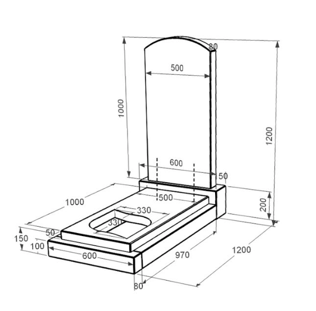 Розміри Гранітний пам'ятник з листом різьблена робота одинарний із чорного граніту Коростишів к13-kor-pf-100-50-08-009
