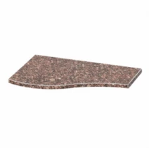 Плита на цветник на кладбище 550x350x20 Волна одинарная короткая с неполированными фасками из Токовского гранита левая pnk-tok-npf-55-35-02-l