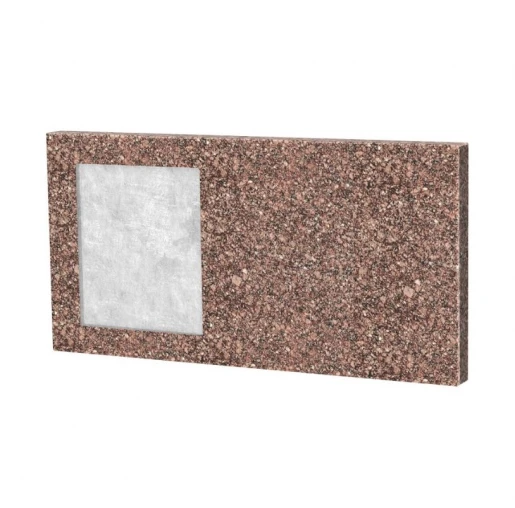 Стела памятника 400x800x50 из гранита горизонтальная с полированными фасками из Токовского гранита левая stn-tok-pf-40-80-05-001-L