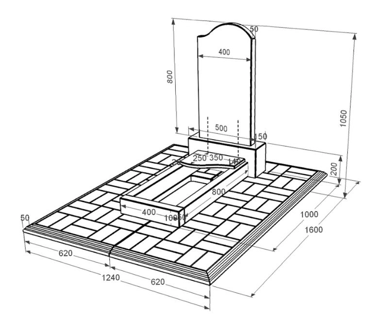 Размеры Гранитный памятник высотой 100 см одинарный из черного гранита Коростышев с волной резной к4-kor-npf-80-40-05-011-r-pbd1
