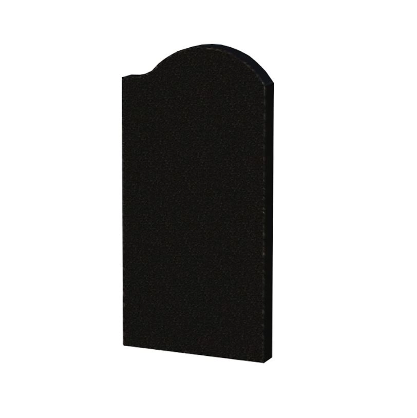 Основне Стела пам'ятника на могилу з граніту 800x400x50 одинарна з полірованими фасками Букинського кар'єру права st-buk-pf-80-40-05-011-r