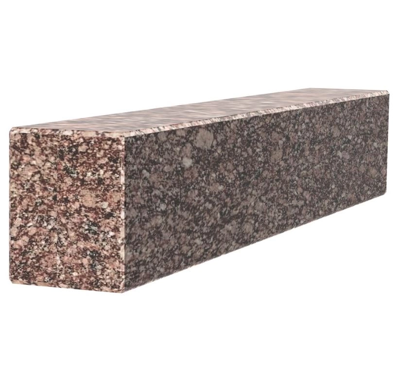Основное Брус для цветника и гробницы 600x100x80 из гранита лицевой (тыльный) с полированными фасками из Токовского гранита br-tok-pf-60-10-08