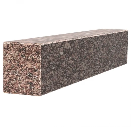 Брус для цветника и гробницы 600x100x80 из гранита лицевой (тыльный) с полированными фасками из Токовского гранита br-tok-pf-60-10-08