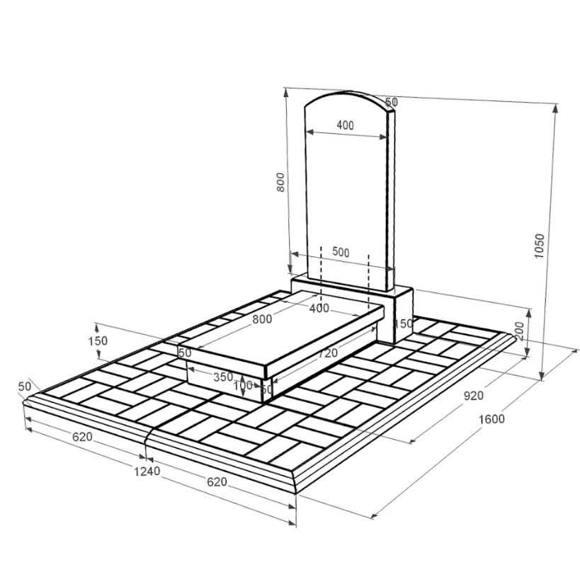 Размеры Гранитный памятник для девушки одинарный из черного гранита Коростышев с дугой резной к10-kor-npf-80-40-05-009-pbd1