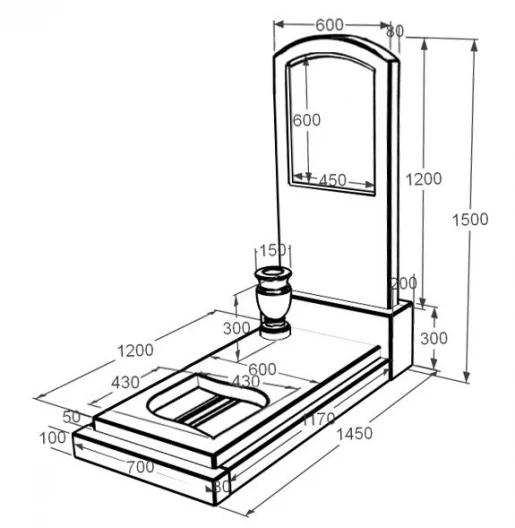 Размеры Мраморный памятник маме одинарный из белого мрамора Волокас с листом резная работа к13-vol-pf-120-60-08-009