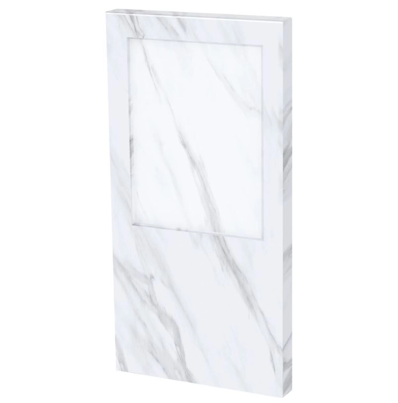 Основное Стела памятника белого цвета 1200x600x80 вертикальная с полированными фасками из мрамора Волокас st-vol-pf-120-60-08-001