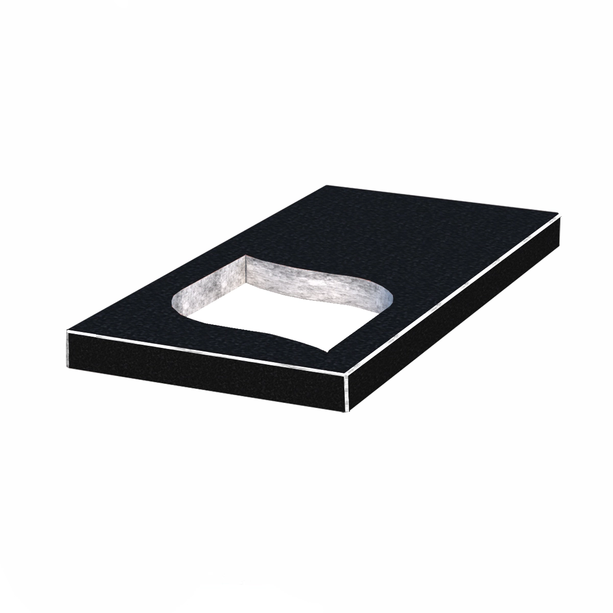 Основне Надгробна плита Буки 1200x600x50 з граніту серія Лист із неполірованими фасками з полірованими торцями ліві pl-buk-npf-pt-120-60-05-LISTOK-l