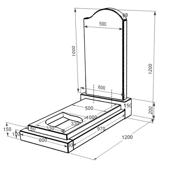 Розміри Гранітний пам'ятник з полірованими фасками одинарний із чорного граніту Коростишів з листом різьблена робота к13-kor-pf-100-50-08-011-r