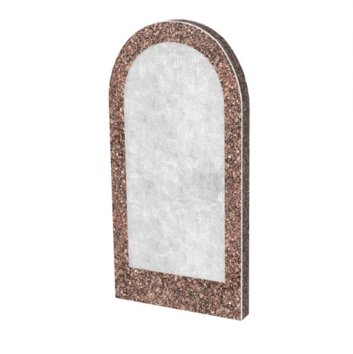 Стела памятника коричневая 800x400x50 вертикальная с неполированными фасками из Токовского гранита stn-tok-npf-80-40-05-006