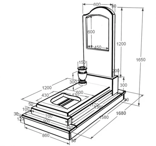 Размеры Мраморный памятник с листом резная работа одинарный из мрамора Дайна к13-dan-pf-120-60-08-011-r-ck