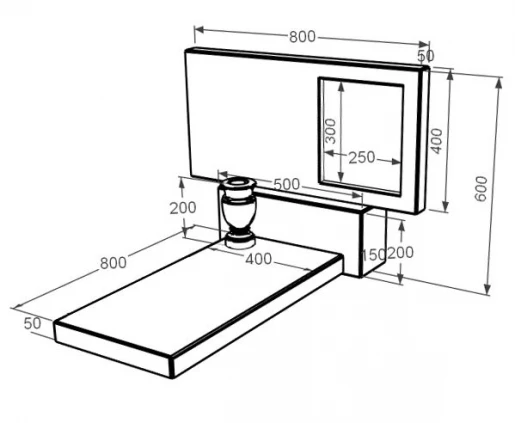 Размеры Мраморный памятник девушкам одинарный из белого мрамора Волокас без резных работ к7-vol-pf-40-80-05-001