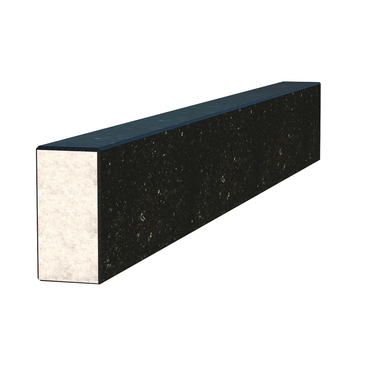 Основное Брус для цветника на могилу длиной 72 см 720x100x50 из гранита боковой с полированными фасками Коростышевского карьера br-kor-pf-72-10-05