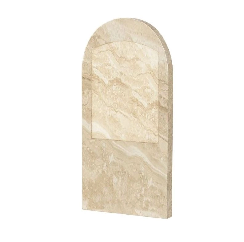 Основное Стела памятника бежевого цвета 1000x500x80 вертикальная с полированными фасками из мрамора Дайна st-dan-pf-100-50-08-006