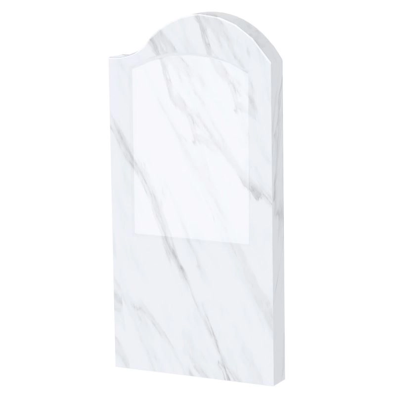 Основное Стела памятника 1000x500x80 вертикальная с полированными фасками из мрамора Волокас правая st-vol-pf-100-50-08-011-r