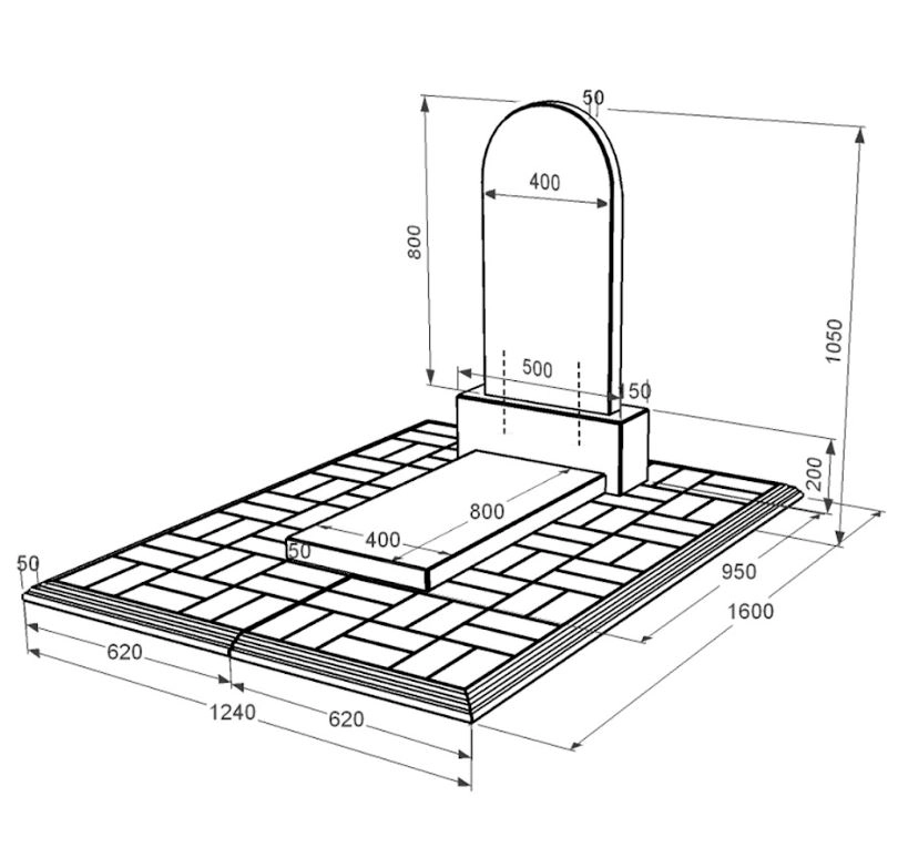 Размеры Памятник из гранита дочке одинарный из черного гранита Коростышев с полукруглой стелой к7-kor-npf-80-40-05-006-pbd1