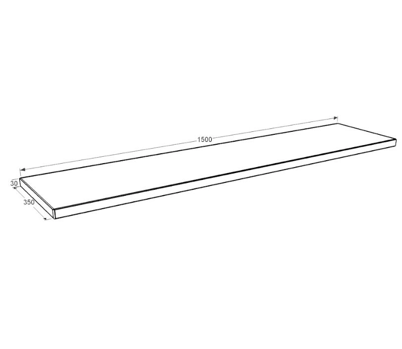 Розміри Підвіконня з мармуру сірого кольору 1500x350x30 мармур Кристаліна видобуток каменю Болгарія pdv-kri-pf-150-35-03