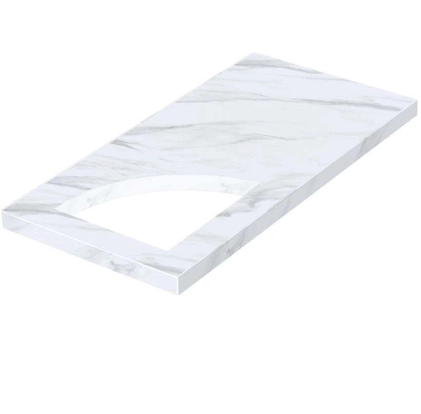 Основное Надгробная плита белого цвета 1200x600x50 из мрамора Волокас с полированными фасками плита Уголок правая pl-vol-pf-pt-120-60-05-KUT-r