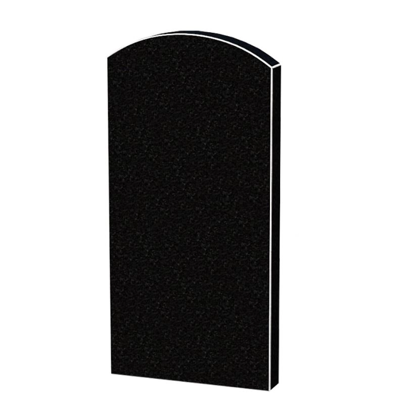 Основне Стела пам'ятника на могилу дугоподібна 1000x500x80 з граніту вертикальна із неполірованими фасками Букинського кар'єру st-buk-npf-100-50-08-009