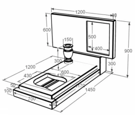 Розміри Мармуровий пам'ятник стела 60х120 см одинарний з мармуру Дайна з листом різьблена робота к13-dan-pf-60-120-08-001