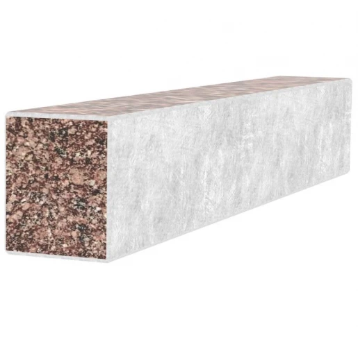 З інших боків Брус для квітника та гробниці елітний 600x100x80 з граніту лицьовий (тильний) із неполірованими фасками з Токівського граніту br-tok-npf-60-10-08