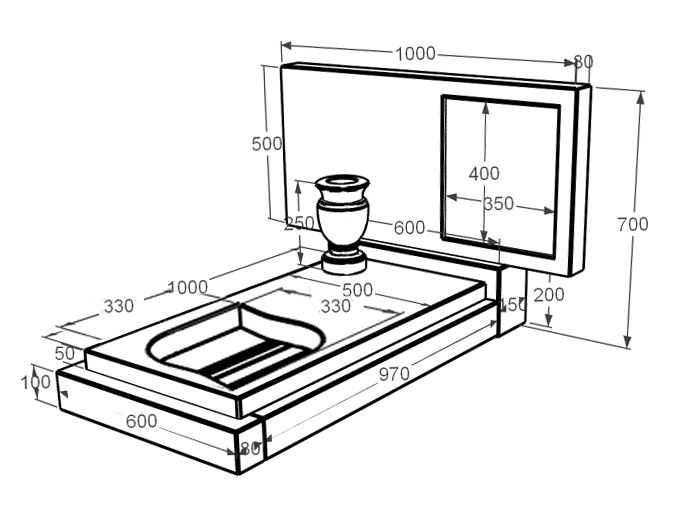Размеры Мраморный памятник для могили одинарный из белого мрамора Волокас с листом резная работа к13-vol-pf-50-100-08-001