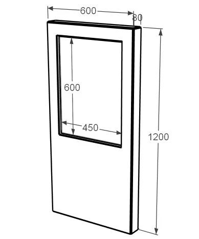 Размеры Стела памятника бежевая 1200x600x80 вертикальная с полированными фасками из мрамора Дайна st-dan-pf-120-60-08-001