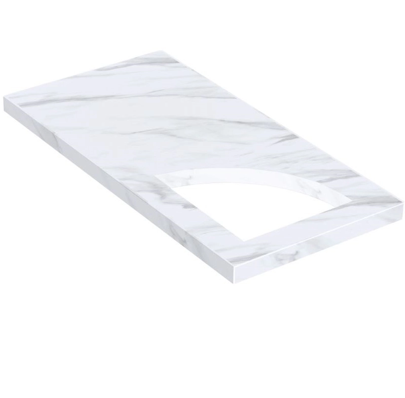 Основное Надгробная плита из мрамора Волокас 1200x600x50 с полированными фасками плита Уголок левая pl-vol-pf-pt-120-60-05-KUT-l