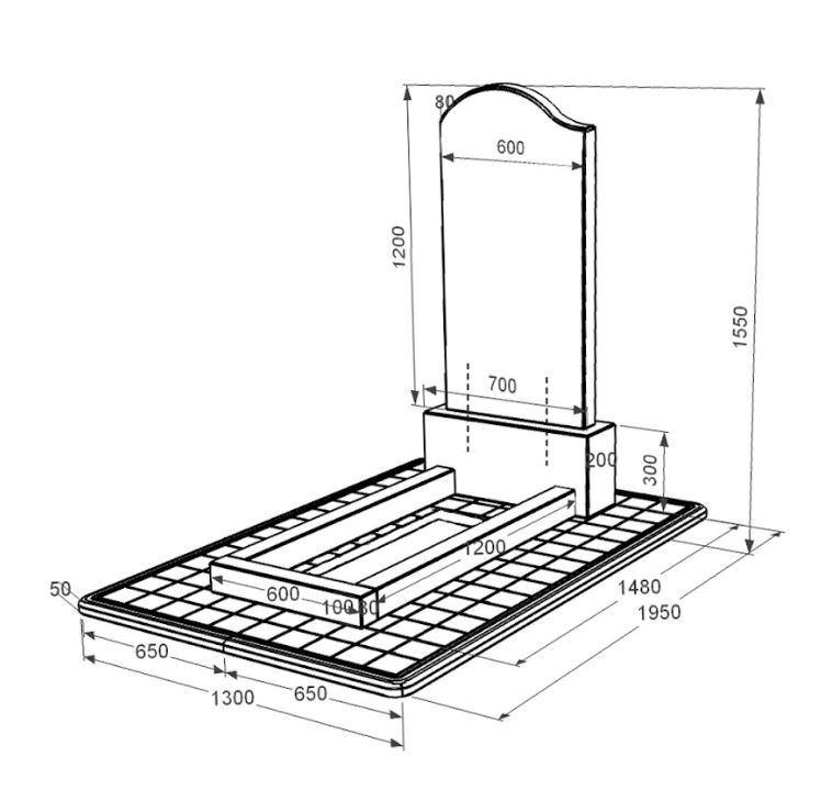 Розміри Пам'ятник на могилу із граніту висотою 150 см одинарний із чорного граніту Коростишів з хвилею різьблений к1-kor-npf-120-60-08-011-l-pbd3