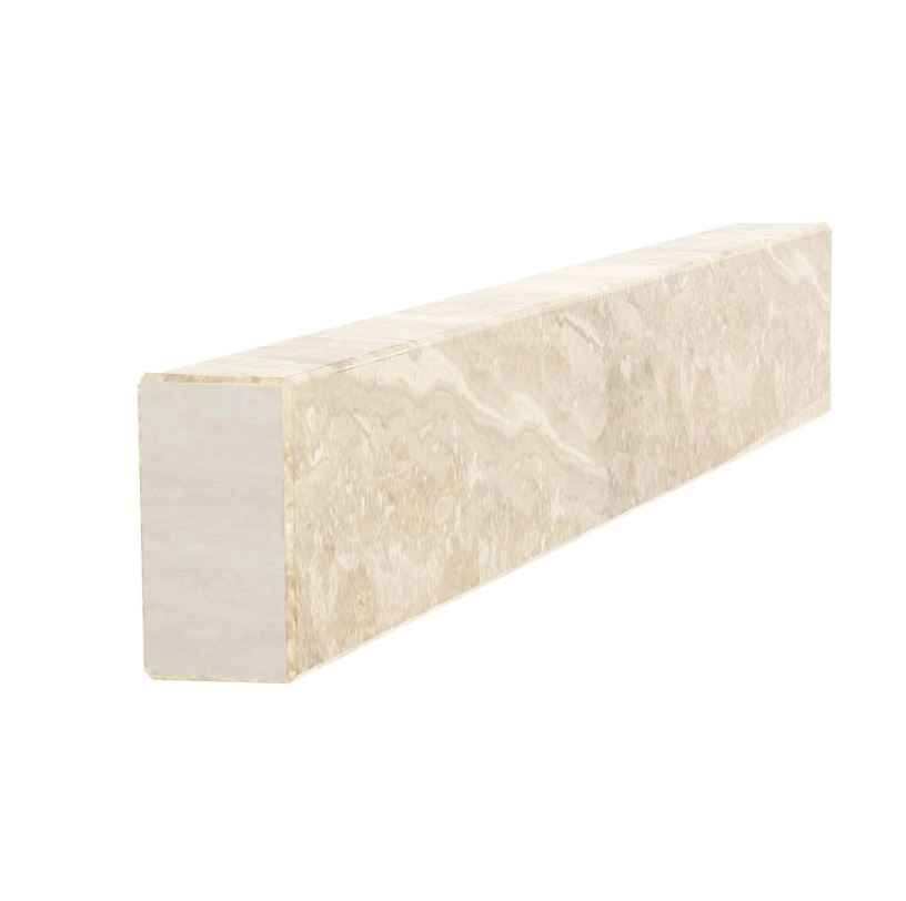 Основное Брус для цветника и гробницы бежевый 920x100x50 из мрамора боковой с полированными фасками из мрамора Дайна br-dan-pf-92-10-05