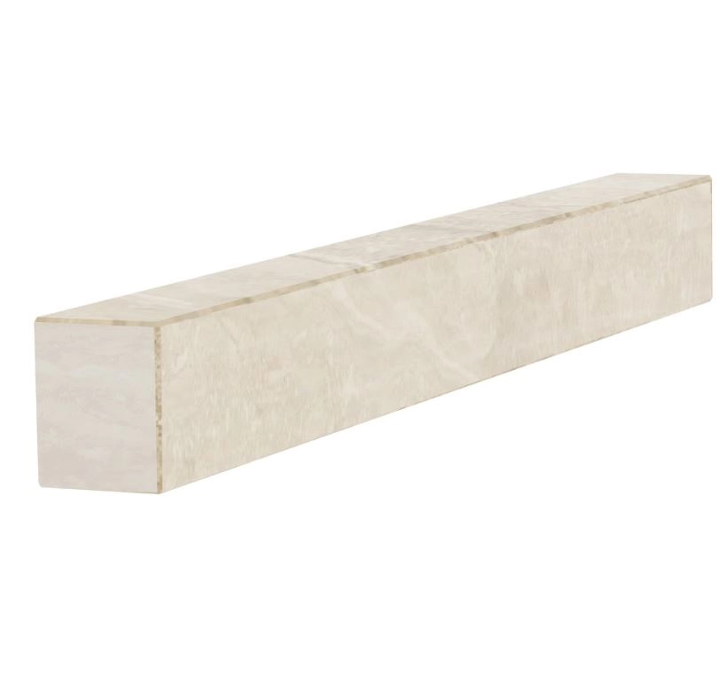 З інших боків Брус для квітника та гробниці бежевий 970x100x80 бічний з полірованими фасками з мармуру Дайна br-dan-pf-97-10-08