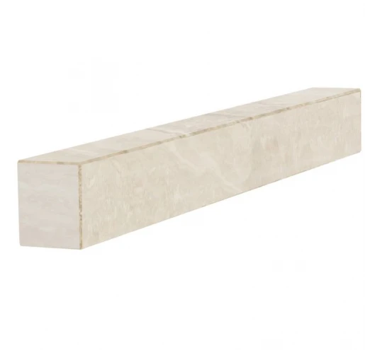 С других сторон Брус для цветника и гробницы бежевый 970x100x80 боковой с полированными фасками из мрамора Дайна br-dan-pf-97-10-08