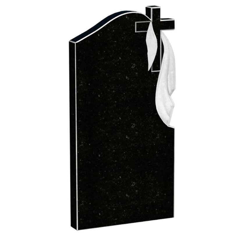 Основне Стела пам'ятника з граніту 1200x600x80 із неполірованими фасками Коростишівського кар'єру права st-kor-npf-120-60-08-142-r