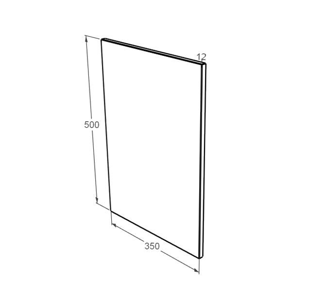 Розміри Фотоскло на пам'ятник прямокутної форми fsk-50-35-12