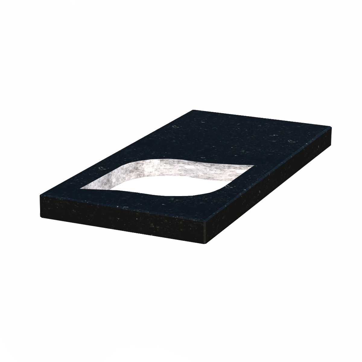 Основне Надгробна плита маленька 800x400x50 з граніту серія Лист з полірованими фасками з полірованими торцями Коростишівського кар'єру праві pl-kor-pf-pt-80-40-05-LISTOK-r