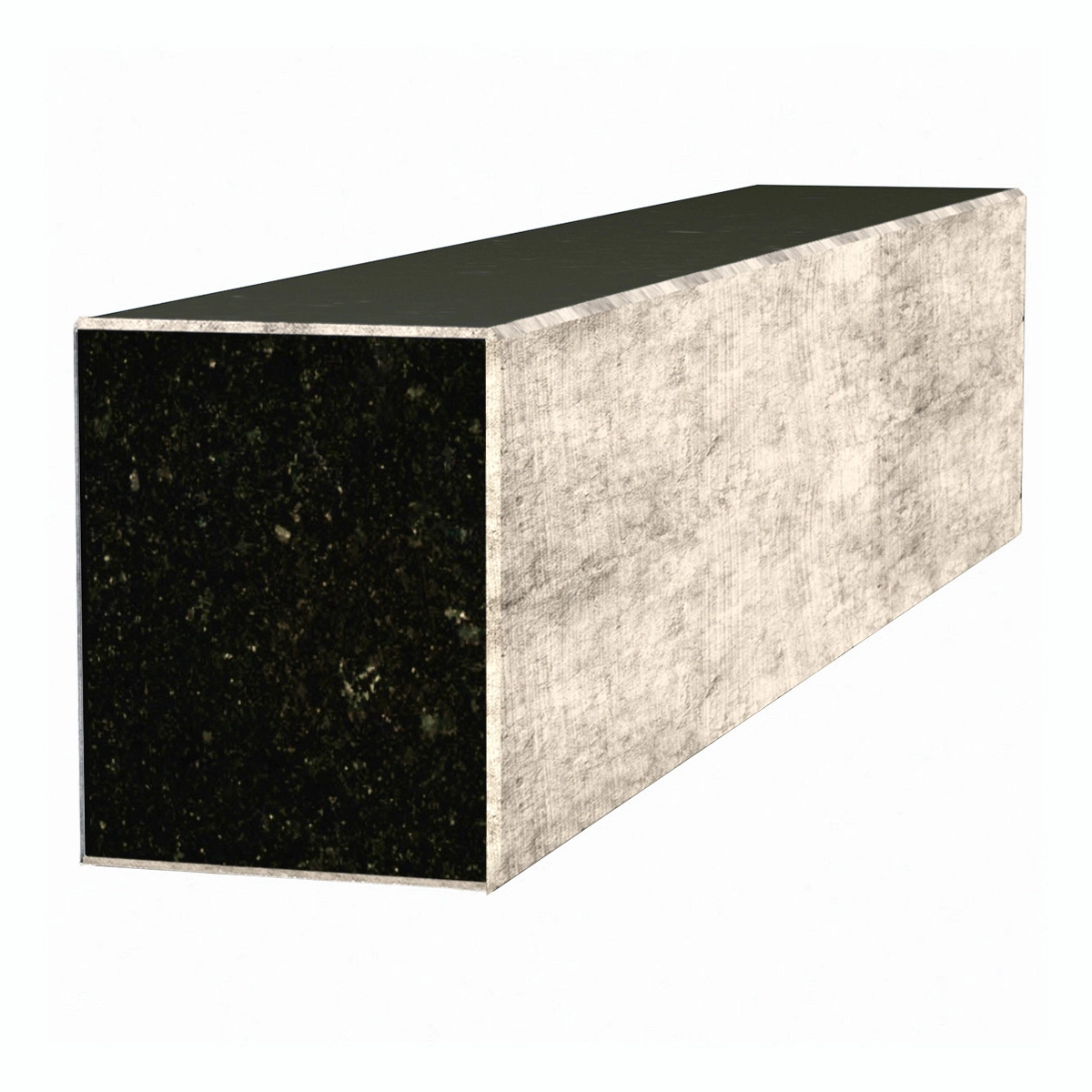 З інших боків Брус для квітника на могилу з граніту  400Х100Х80 лицьовий (тильний) із не полірованими фасками Коростишівського кар'єру br-kor-npf-40-10-08