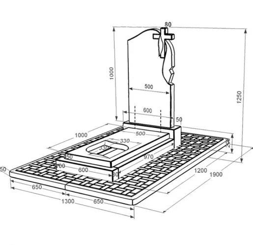 Размеры Памятник из гранита с листом резная работа одинарный из черного гранита Коростышев к13-kor-pf-100-50-08-142-r-pbd2