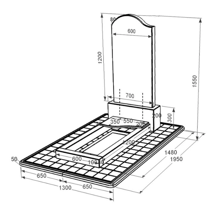 Розміри Гранітний пам'ятник елітний одинарний із чорного граніту Коростишів з хвилею різьблений к4-kor-pf-120-60-08-011-l-pbd3