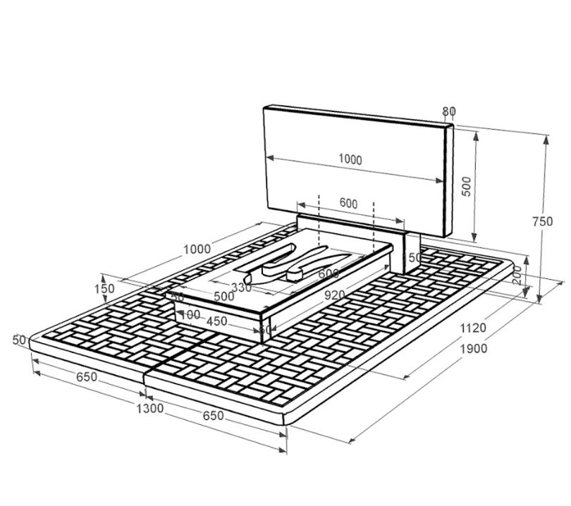 Размеры Гранитная плита на могилу с Трезубом вырезанным одинарный из черного гранита Коростышев к8-kor-pf-50-100-08-001-pbd2