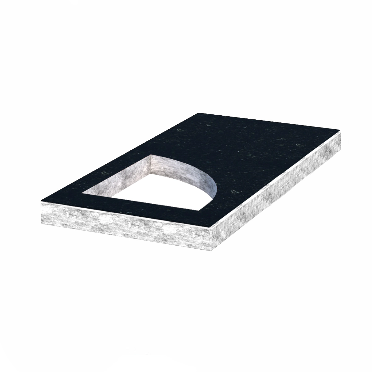 Основне Надгробна плита 60 см шириною 1200x600x50 з граніту плита Куточок із неполірованими фасками з неполірованими торцями Коростишівського кар'єру ліві pl-kor-npf-npt-120-60-05-KUT-l