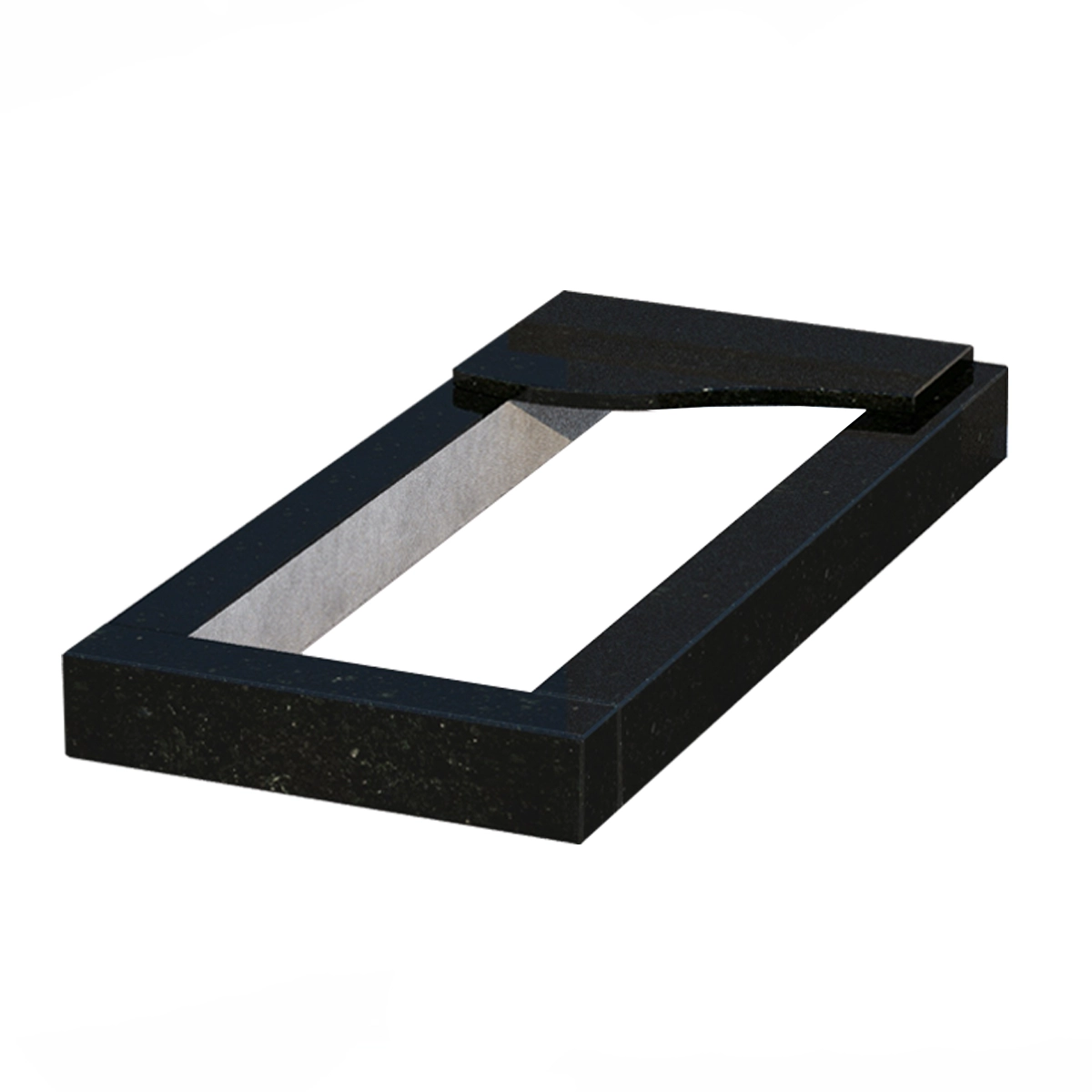 Основне Надгробок квітник 10 см висотою 1080x500x100 з граніту серія Базіс з полірованими фасками Коростишівського кар'єру cv-kor-pf-1080-500-3-volna-1-st