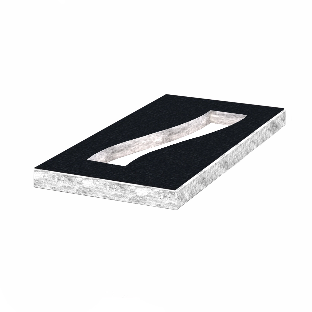 Основное Надгробная плита с неполированными фасками 800x400x50 из гранита Букинского карьера Полоса правая pl-buk-npf-npt-80-40-05-POLOSA-r