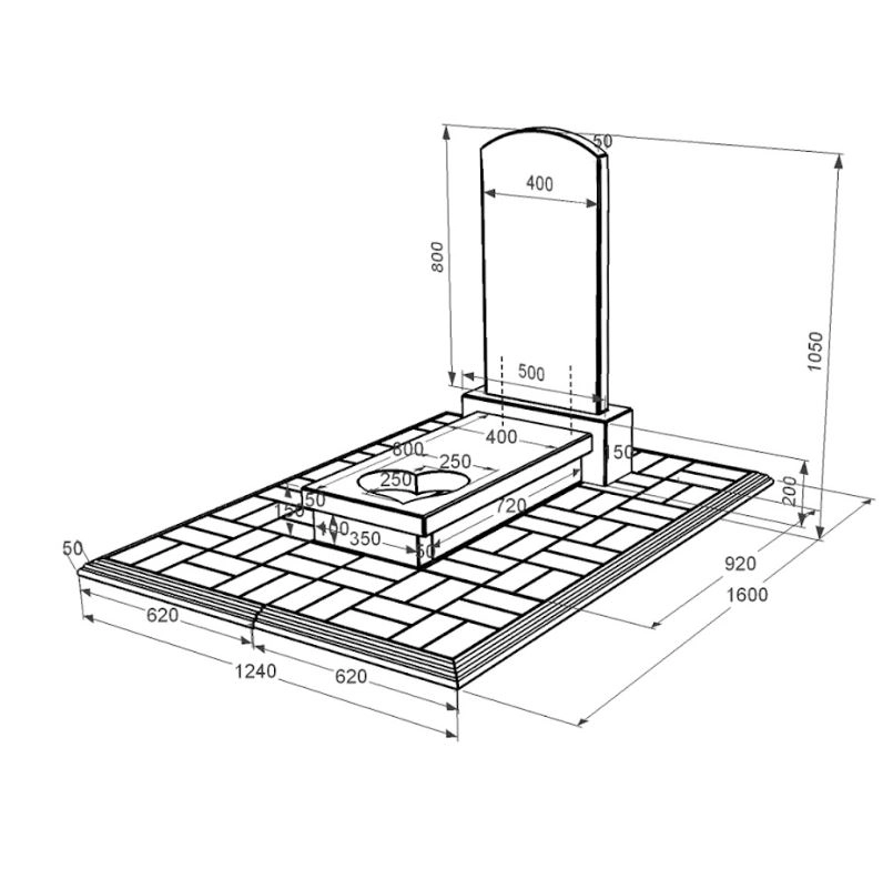 Розміри Гранітний пам'ятник 100 см висотою одинарний із чорного граніту Коростишів з серцем різьблена робота к11-kor-npf-80-40-05-009-pbd1