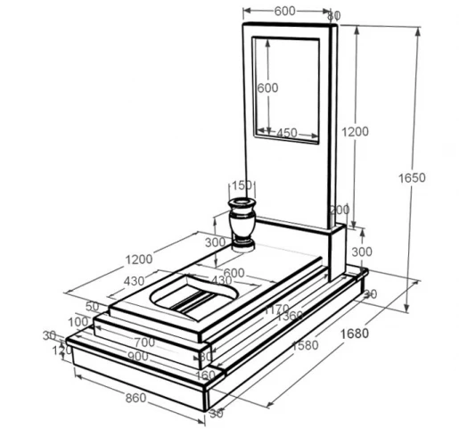 Розміри Мармурова плита на могилу елітна з мармуру Дайна з листом різьблена робота к13-dan-pf-120-60-08-001-ck